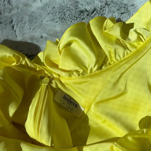 House of CB Yellow Ruffle Mini Dress - Picture 4 of 4